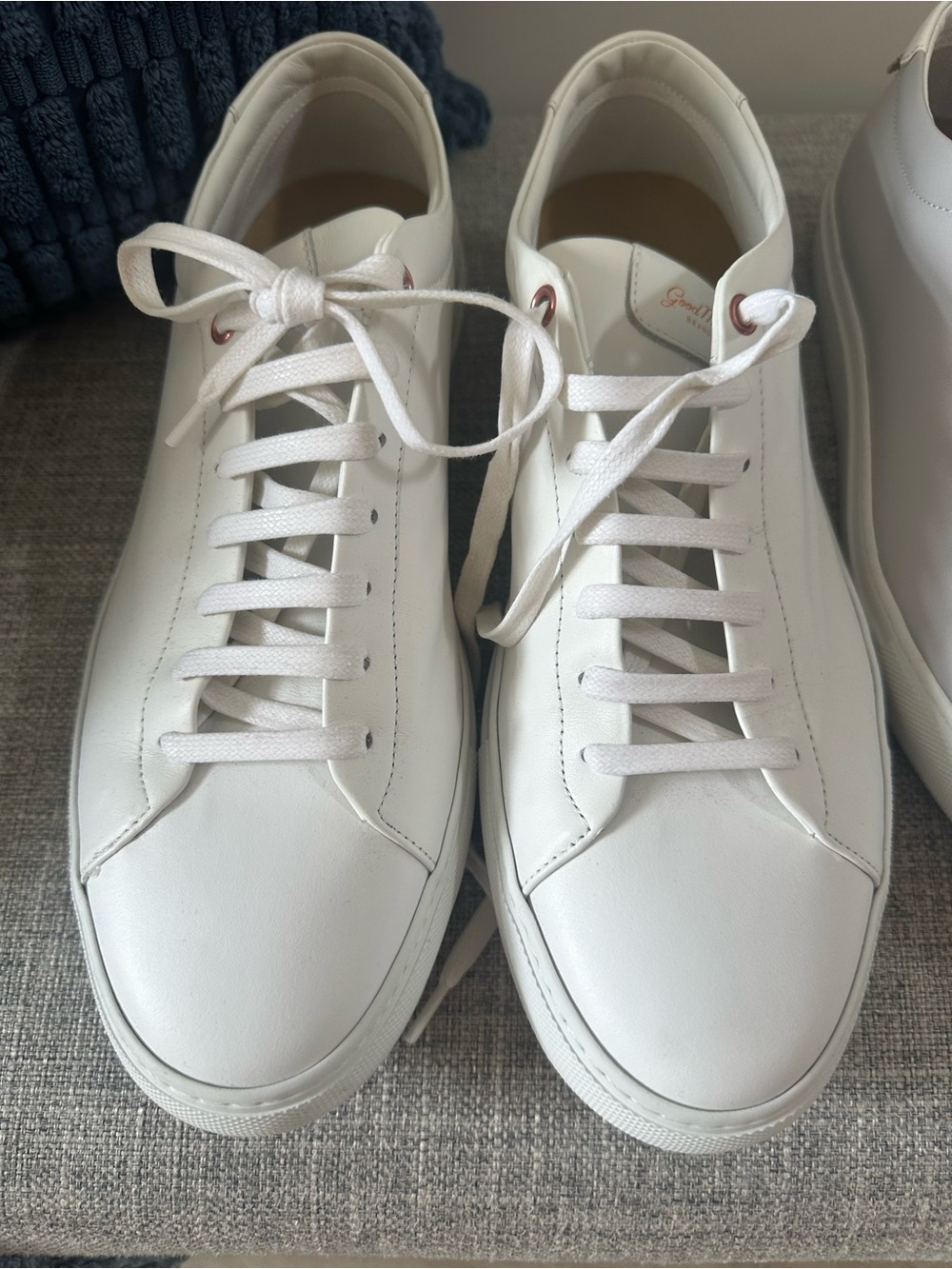 Good Man Brand White Leather Low-Top Sneakers